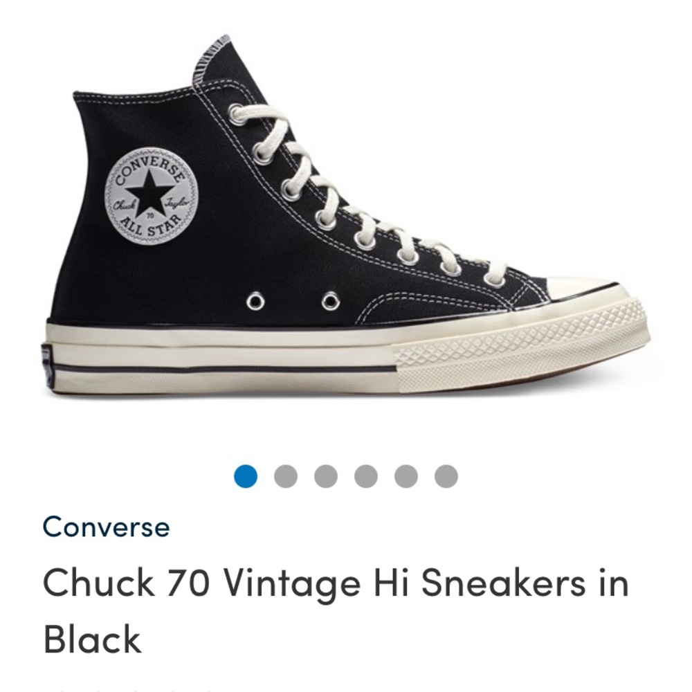 BLACK CONVERSE HIGH TOPS